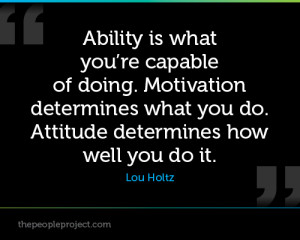 ability motivation and attitude